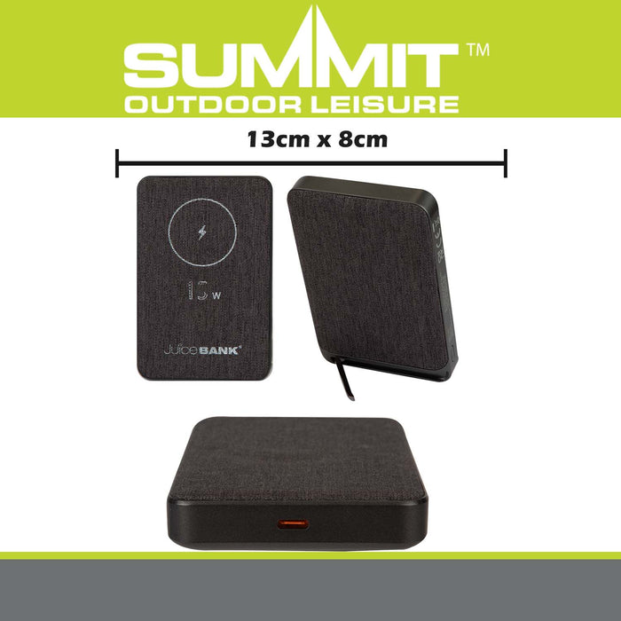 Power Bank With Phone Stand  Black - 13cm x 8cm