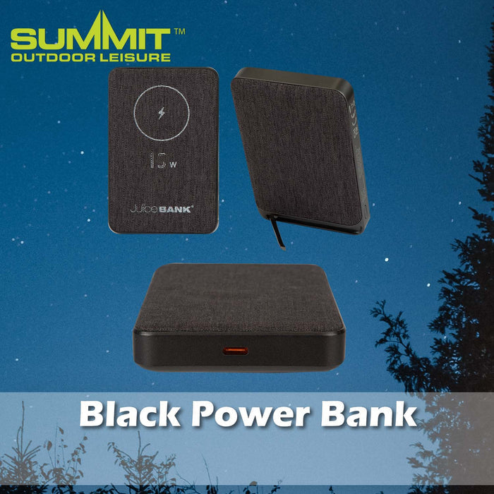 Power Bank With Phone Stand Good for Days Out Black - 13cm x 8cm