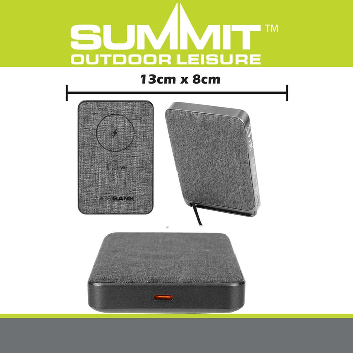 Power Bank With Phone Stand  Grey - 13cm x 8cm