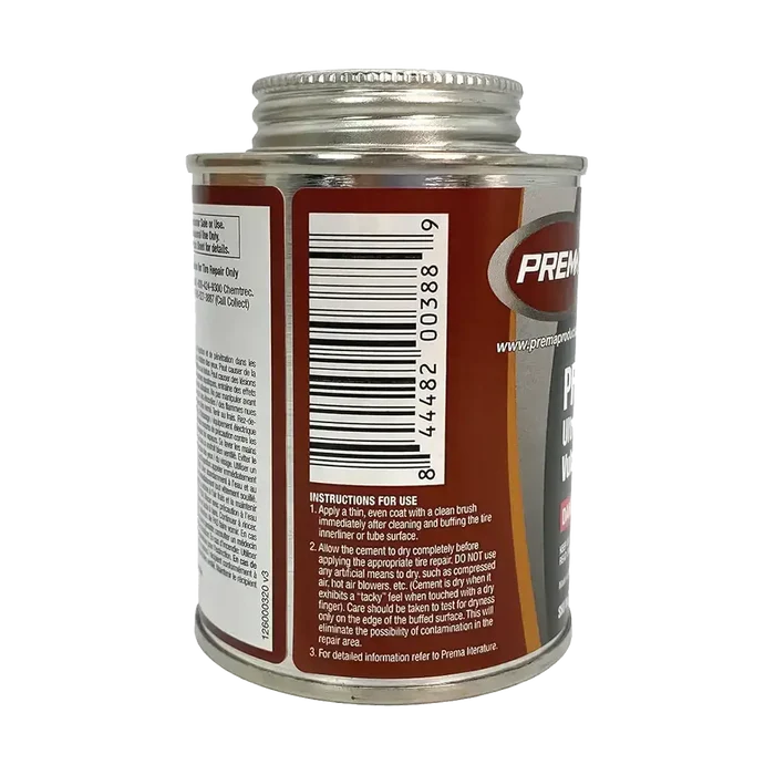 Prema PFC-32 ultra-fast dry tire repair cement with screw-top lid for sidewall cracks