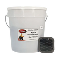 White bucket of Prema PUS-3 tire repair patches for repair unit patch needs