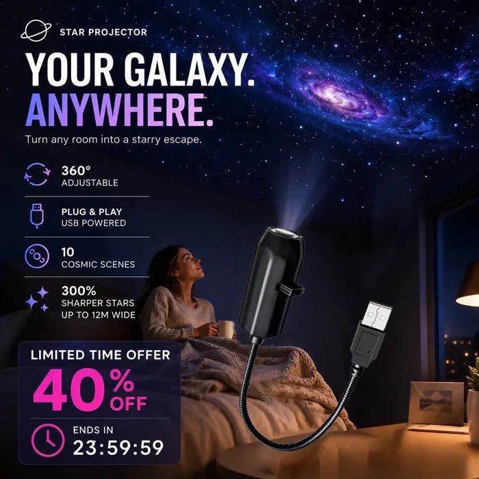 ✨ Proyector de cielo estrellado HD plug-and-play-ES