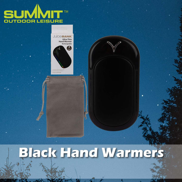 Rechargeable Hand Warmers Good for Days Out Black - 10.3cm x 5.5cm