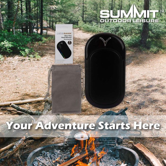Rechargeable Hand Warmers  Black - 10.3cm x 5.5cm