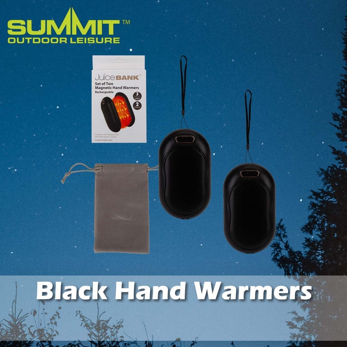 Rechargeable Hand Warmers Good for Days Out Black - 8.85cm x 5.1cm