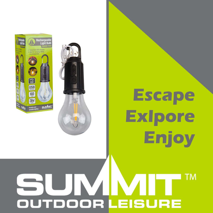 Rechargeable Light Bulb  Black - 18cm x 6cm
