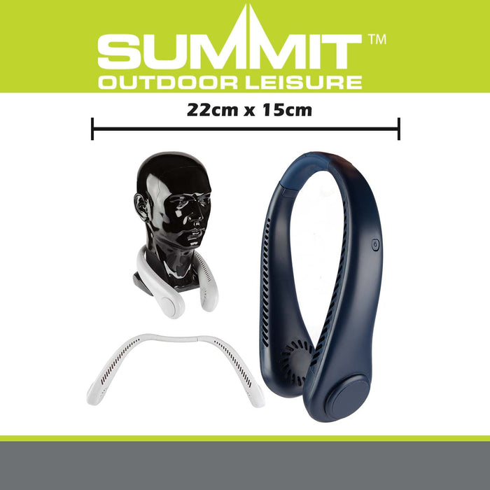Rechargeable Neck Fan  Blue - 22cm x 15cm