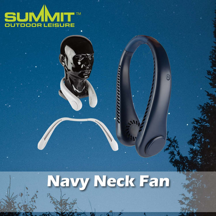 Rechargeable Neck Fan Good for Days Out Blue - 22cm x 15cm