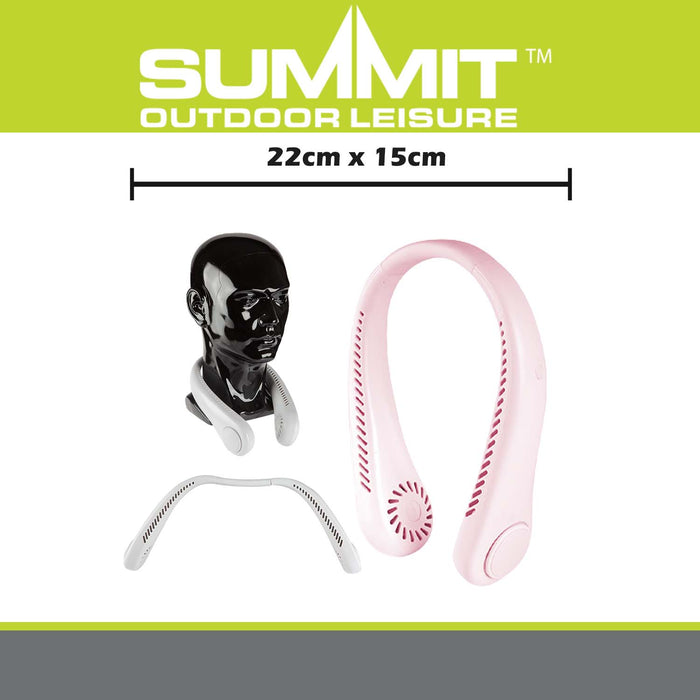 Rechargeable Neck Fan  Pink - 22cm x 15cm