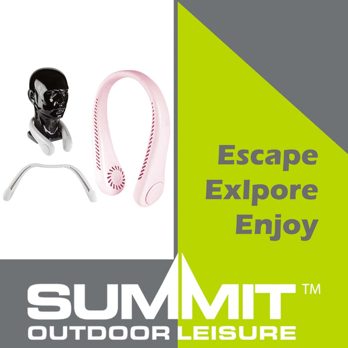 Rechargeable Neck Fan  Pink - 22cm x 15cm