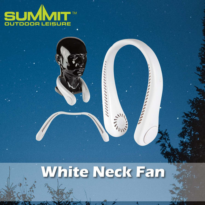 Rechargeable Neck Fan Good for Days Out White - 22cm x 15cm