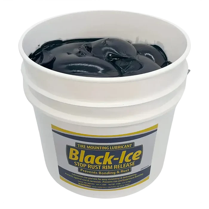 Black-ice tire lubricant for bead mounting, ideal tire lubricant for easy rim release