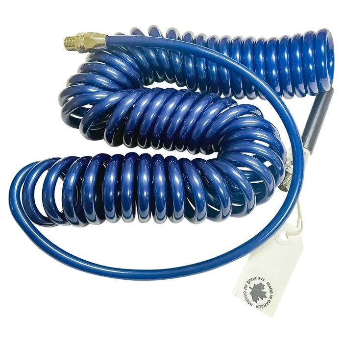 Rema Polyurethane Recoil Air Hose 1/4 Male Ends - 25 ft -