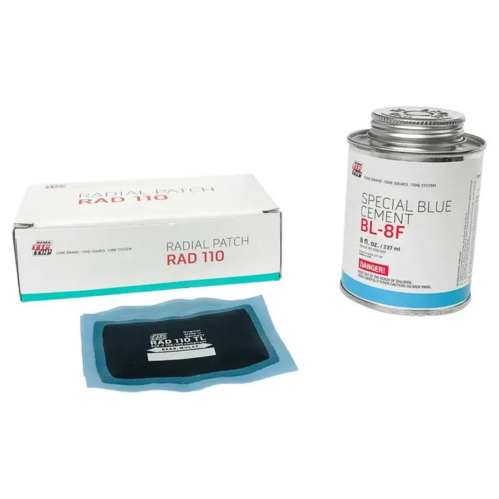 Rema Rad110 Patch + BL8 Blue Cement Combo - Tire Repair