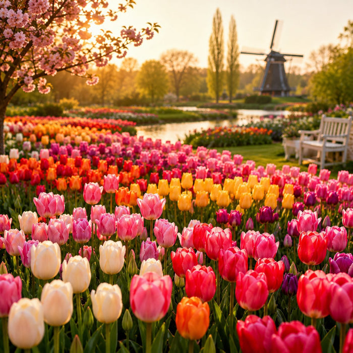 🌷Retos tulpių sėklos – spalvingi pavasario žiedai vazonams, apvadams ir sodams-LT