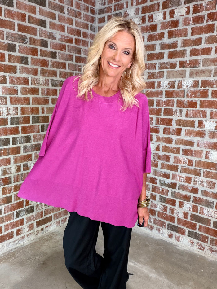 ROWAN SWEATER-MAGENTA
