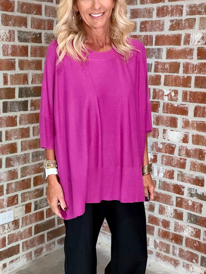 ROWAN SWEATER-MAGENTA