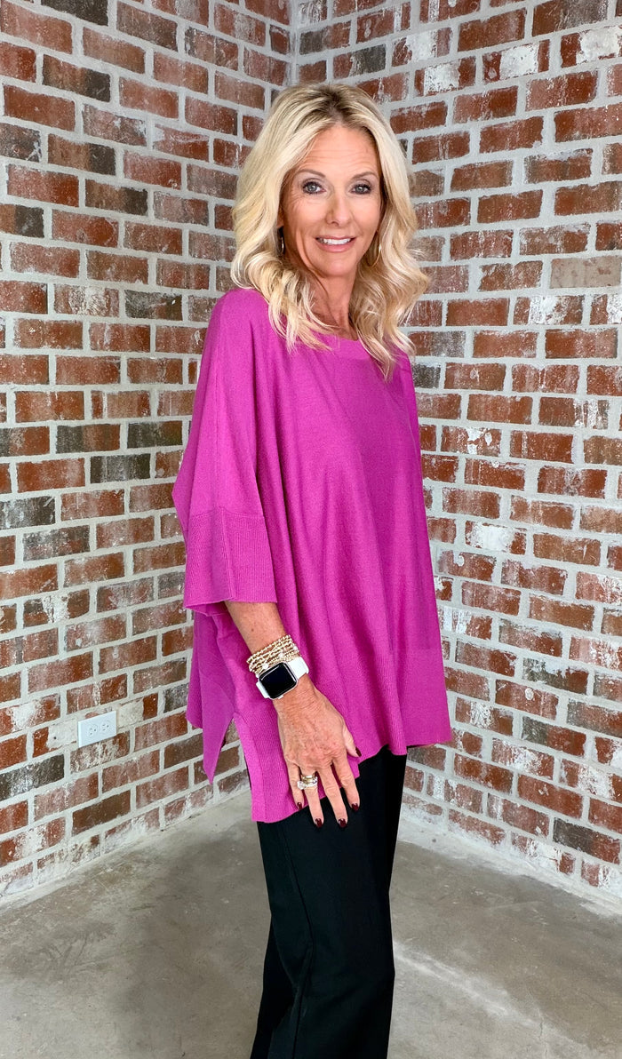 ROWAN SWEATER-MAGENTA