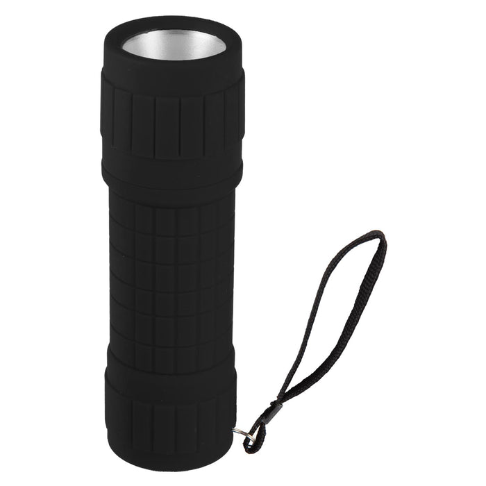 Rubber Cob Torch  Black - 10cm x 4cm