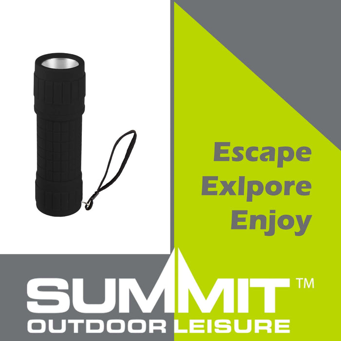 Rubber Cob Torch  Black - 10cm x 4cm