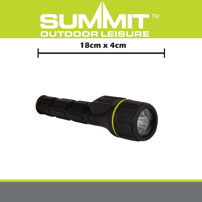 Rubber Cob Torch  Black - 18cm x 4cm
