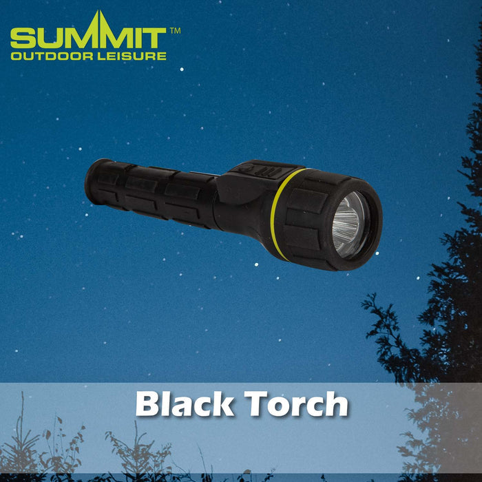 Rubber Cob Torch Good for Days Out Black - 18cm x 4cm