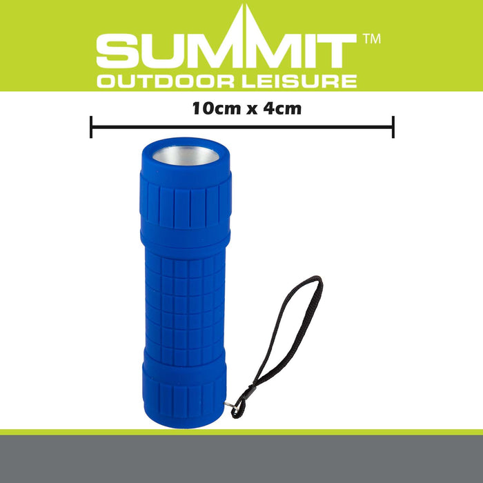 Rubber Cob Torch  Blue - 10cm x 4cm