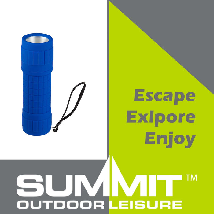 Rubber Cob Torch  Blue - 10cm x 4cm