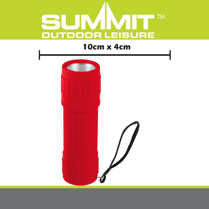 Rubber Cob Torch  Red - 10cm x 4cm