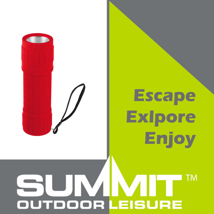 Rubber Cob Torch  Red - 10cm x 4cm