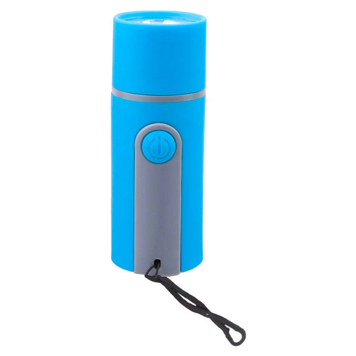 Rubber Torch with Lanyard  Blue - 9cm x 4cm