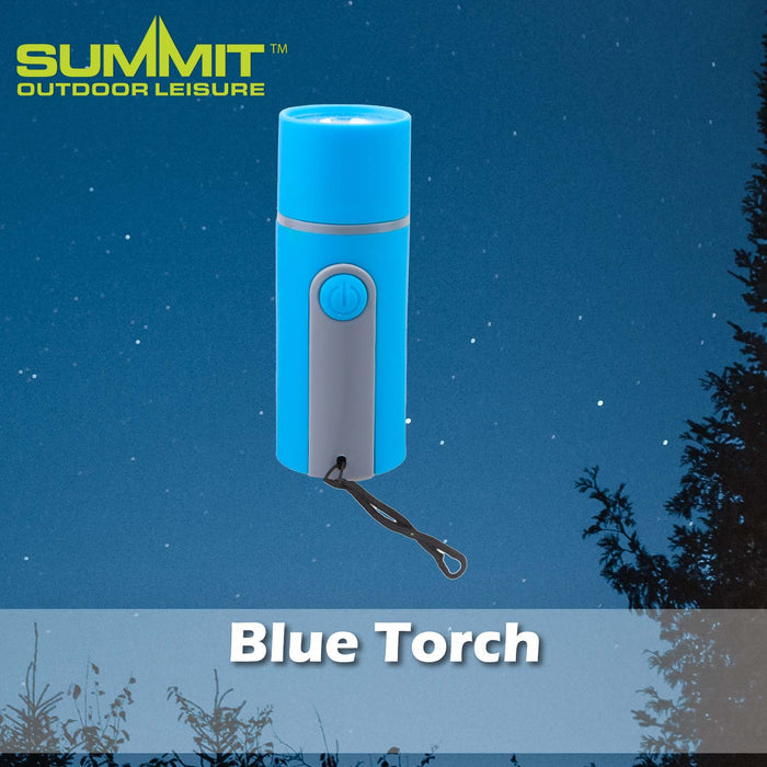 Rubber Torch with Lanyard Good for Days Out Blue - 9cm x 4cm