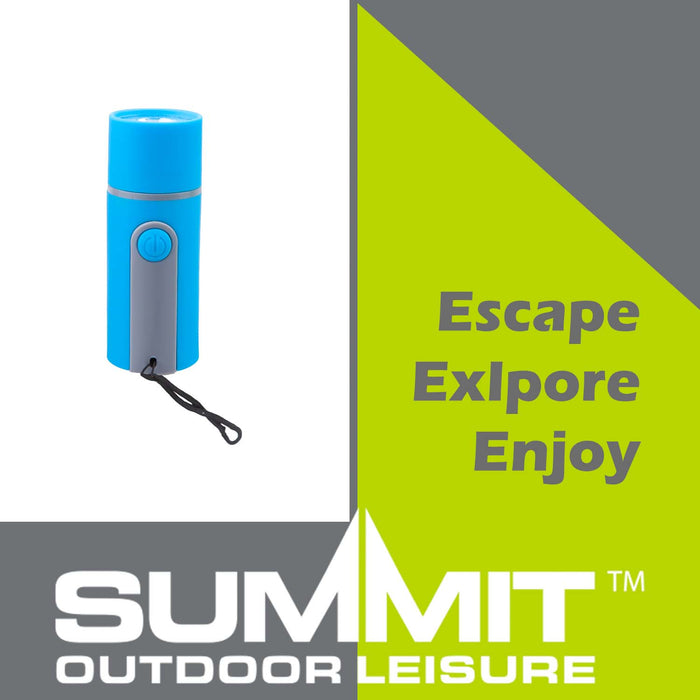 Rubber Torch with Lanyard  Blue - 9cm x 4cm