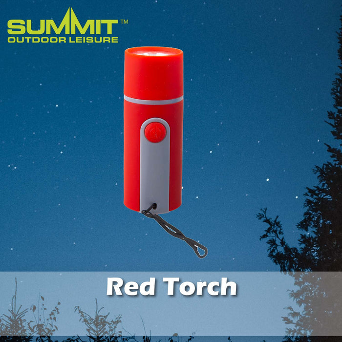 Rubber Torch with Lanyard Good for Days Out Red - 9cm x 4cm