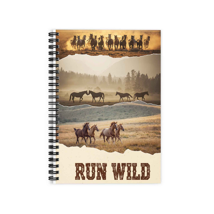 Run Wild - Ruled Line Spiral Notebook