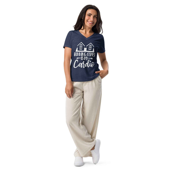 Running Comps is My Cardio (Realtor) - Women’s relaxed v-neck t-shirt