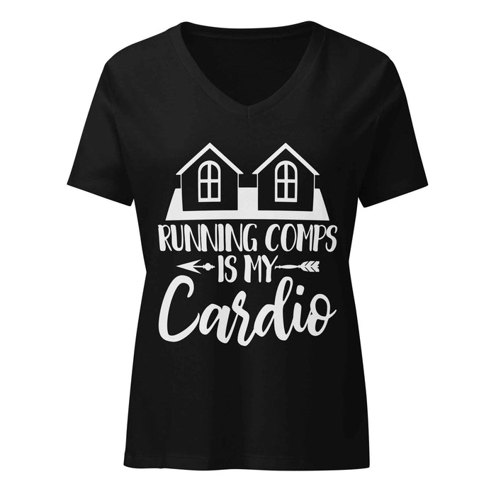Running Comps is My Cardio (Realtor) - Women’s relaxed v-neck t-shirt