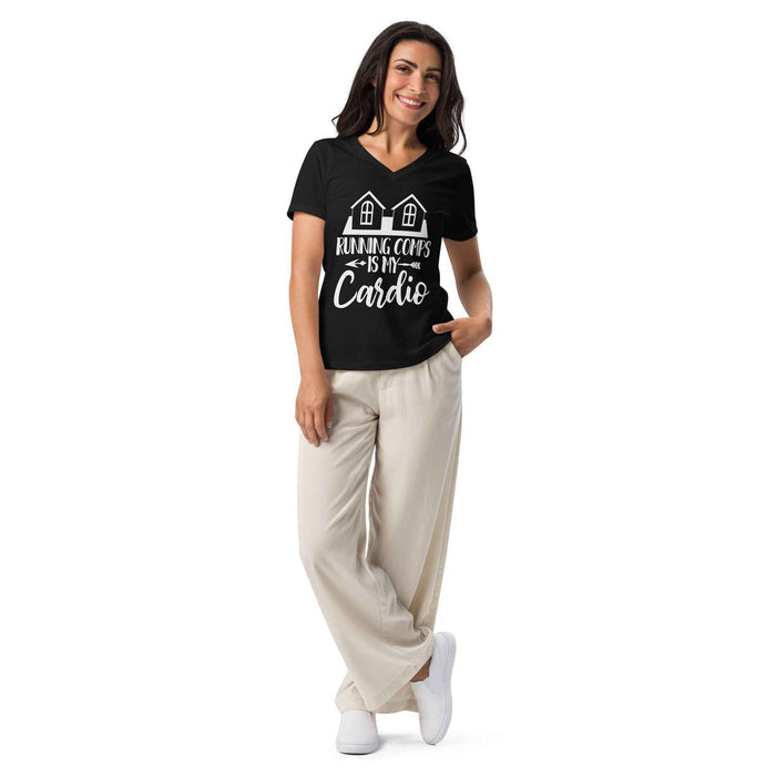 Running Comps is My Cardio (Realtor) - Women’s relaxed v-neck t-shirt