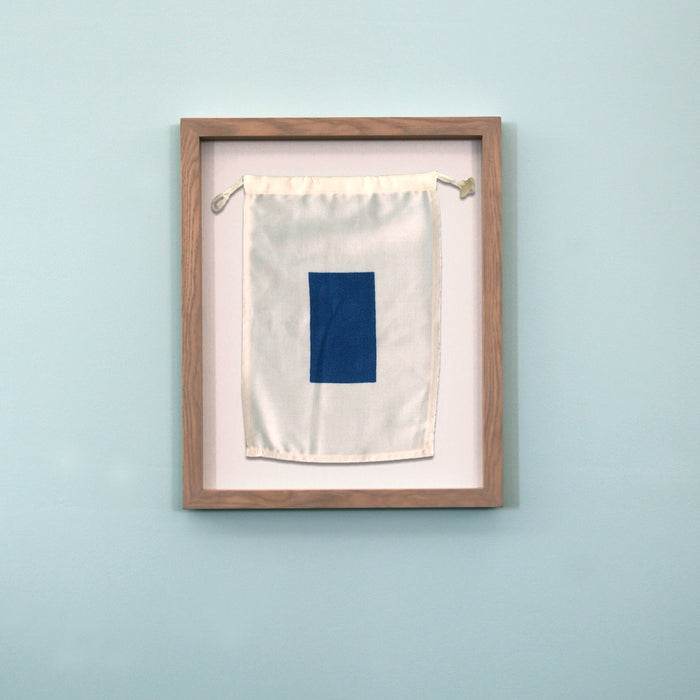 "S" Nautical Flag in Glass-Free Shadow Box Frame - Maritime Tribes USA