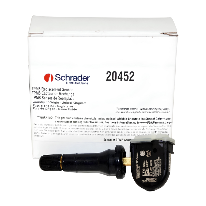 Schrader 20452 OE Replacement TPMS Sensor, 315 MHz Snap-In (Ea.)