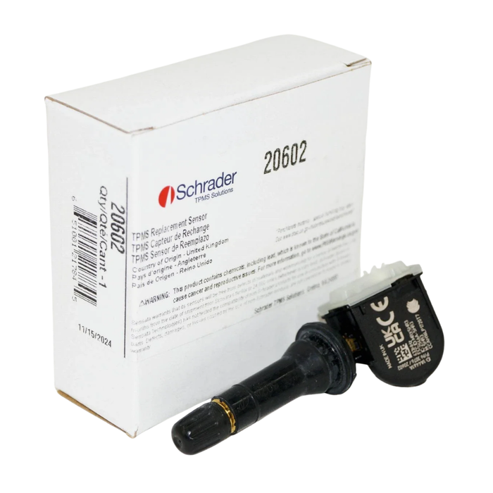 Schrader 20602 OE Replacement TPMS Sensor, 433 MHz Rubber Snap-In (Ea.)