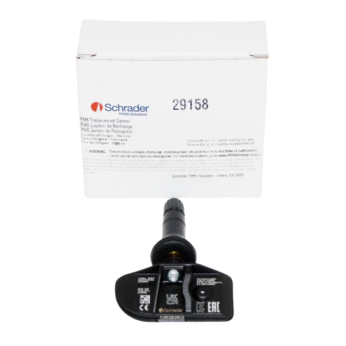 Schrader 29158 OE Replacement TPMS Sensor, 433 MHz Snap-In for GM (Ea.)