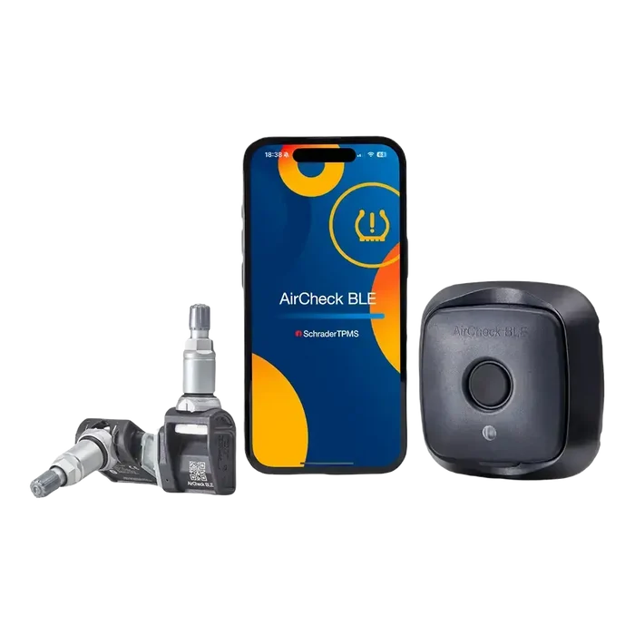 Schrader AirCheck BLE TPMS retrofit kit with BLE sensors and app