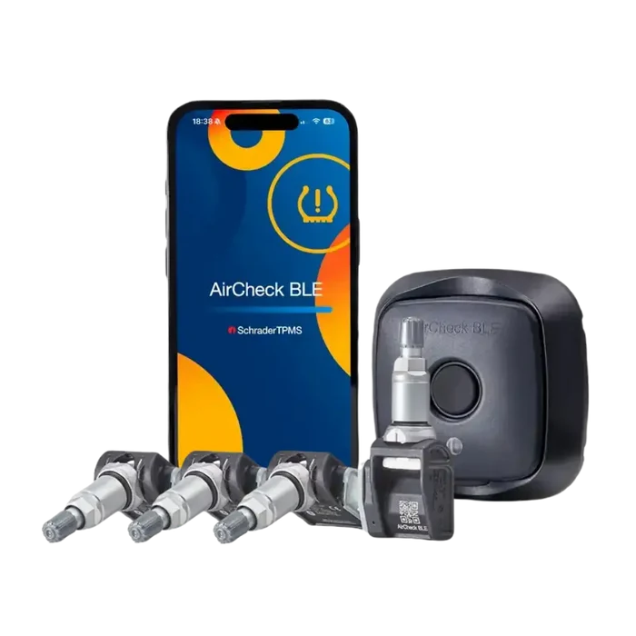 Schrader AirCheck BLE TPMS retrofit kit with black sensors
