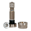 Silver Schrader 57005 TPMS valve stem with nut for rim hole