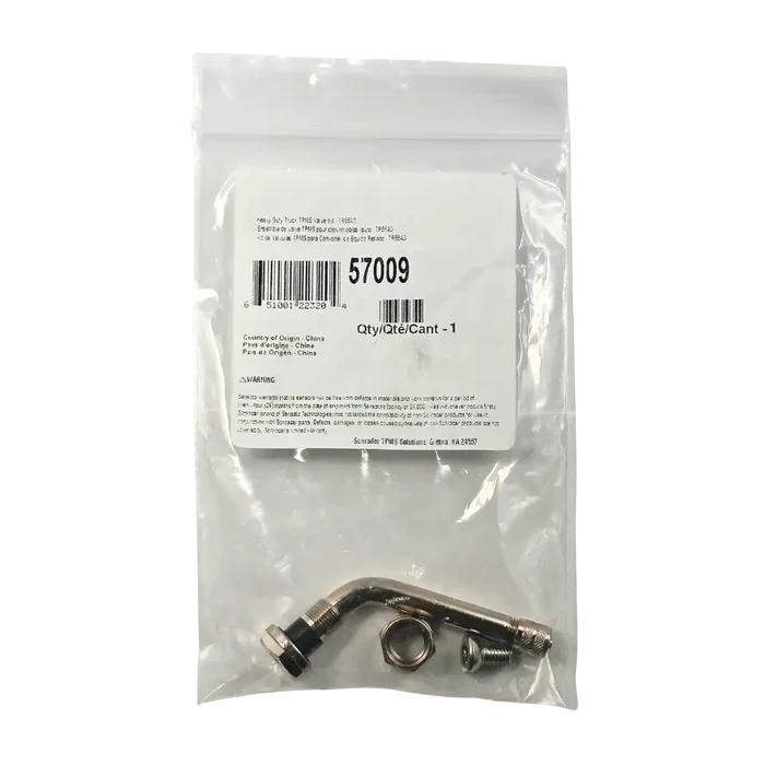 Schrader 57009 clamp-in TPMS valve stem for aluminum wheels