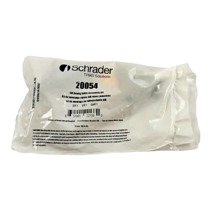 Schrader TPMS service kit SB-20054 valve stem seal in clear packaging