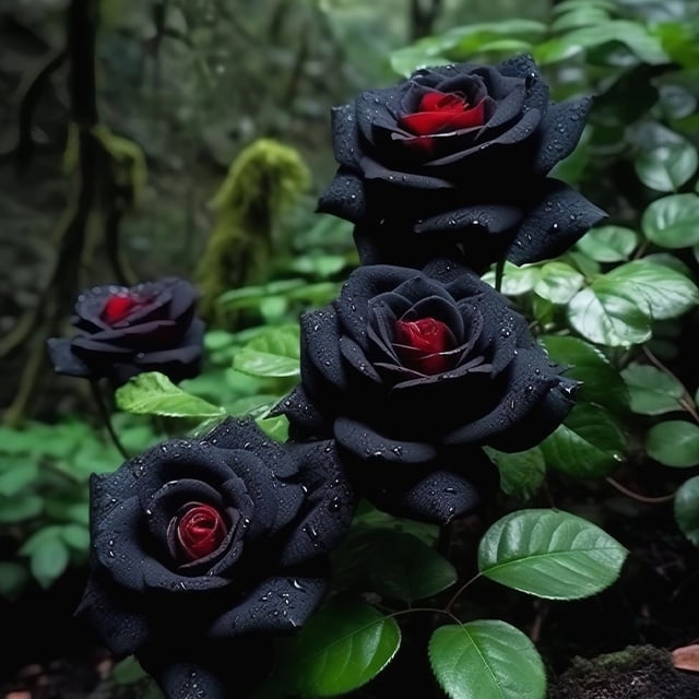 SEMILLAS RARAS DE ROSAS NEGRAS Y ROJAS-ES