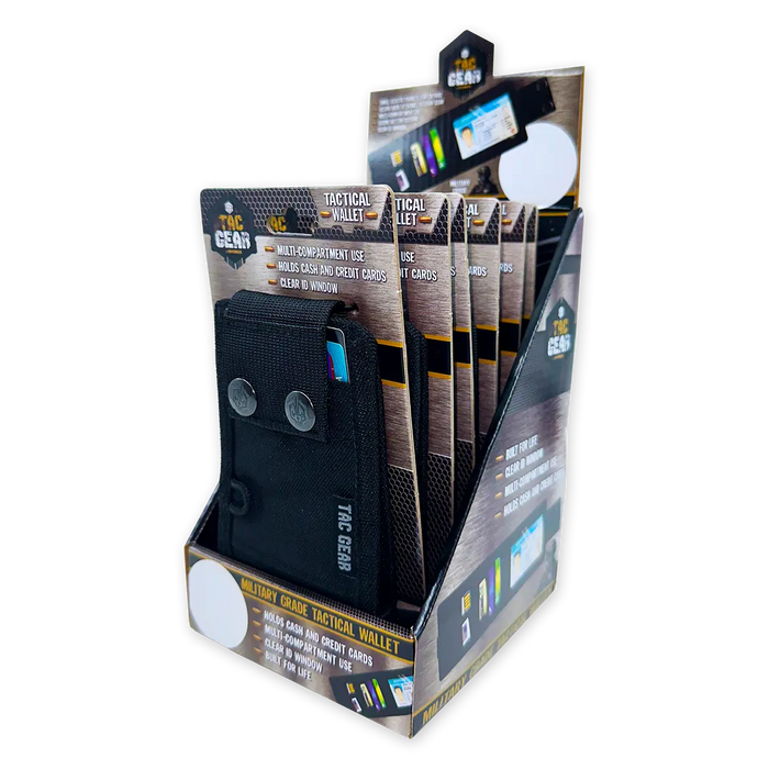 Snap Tactical Wallet with Id Window - 6 Pieces Per Retail Ready Display 23191 TAC GEAR