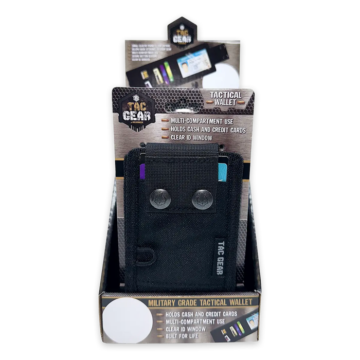Snap Tactical Wallet with Id Window - 6 Pieces Per Retail Ready Display 23191 TAC GEAR